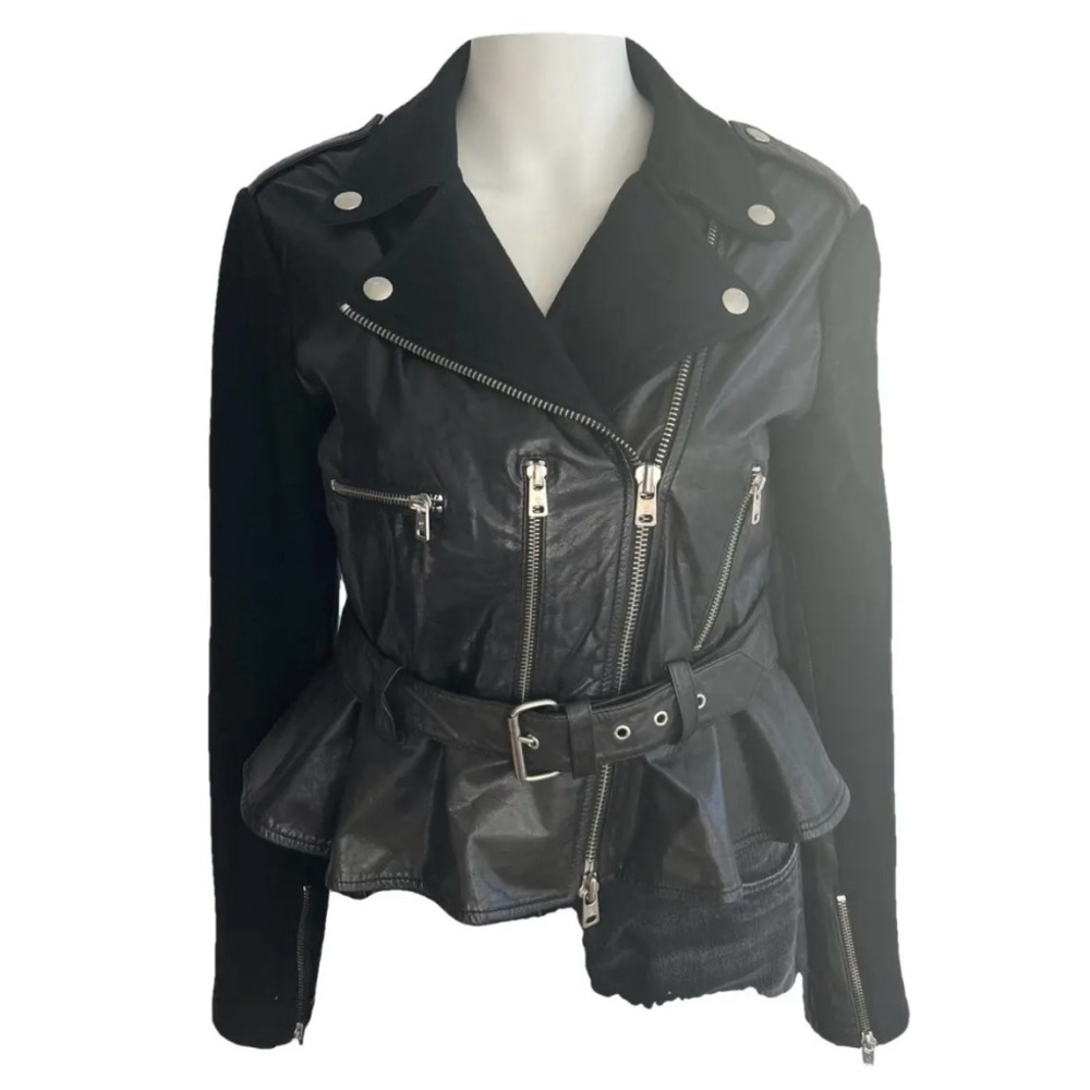 McQ Alexander McQueen Black Leather Jacket